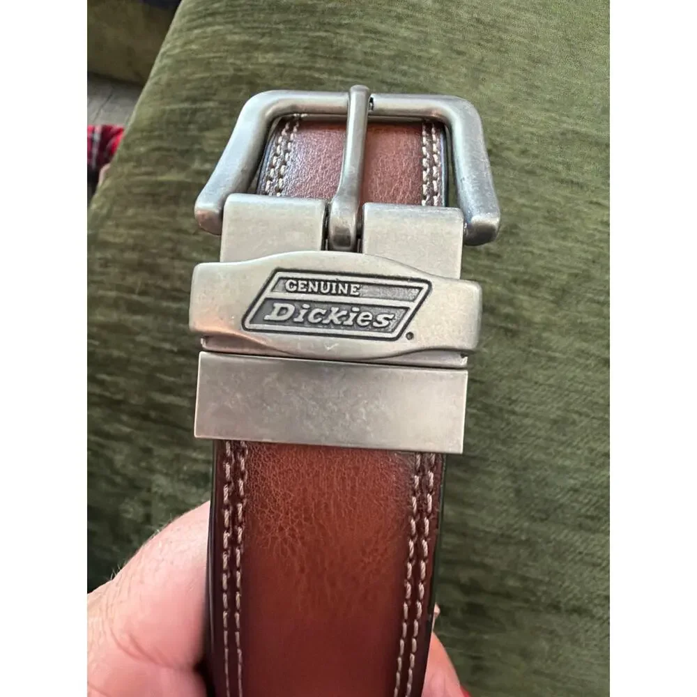 Dickies men’s size 36-48 brown leather belt